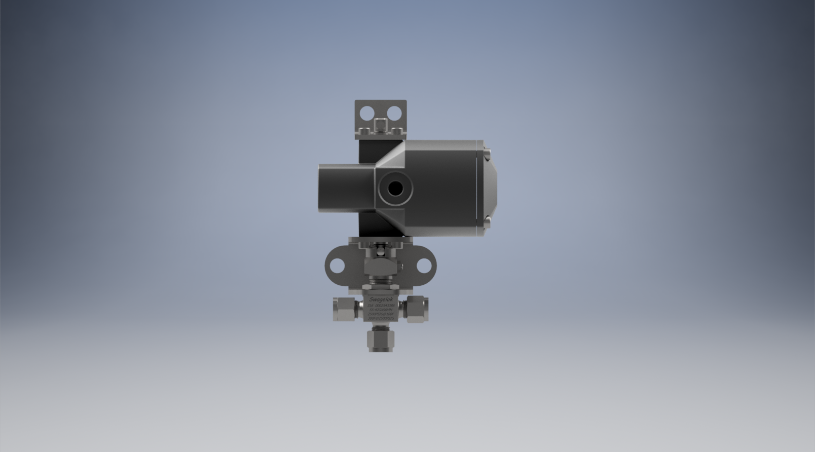 不锈钢单片式40G系列三通球阀，0.35 Cv，6 mm管接头