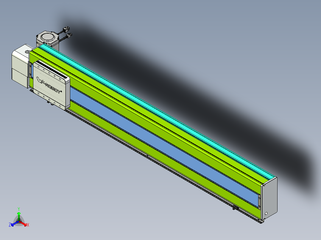 威洛博VBC同步带传动一无尘环境VBC17-L45-S1000-BLD-ZP75-C3正等轴测图