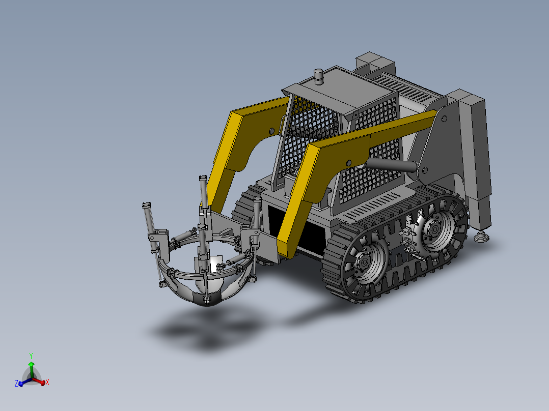 苗圃移栽机车体三维图