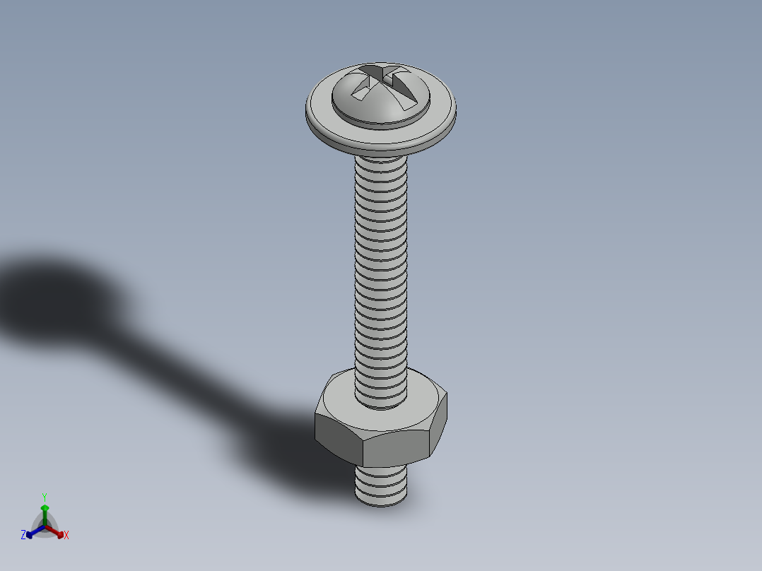 紧固件-No.4-40 Screw-01正等轴测图