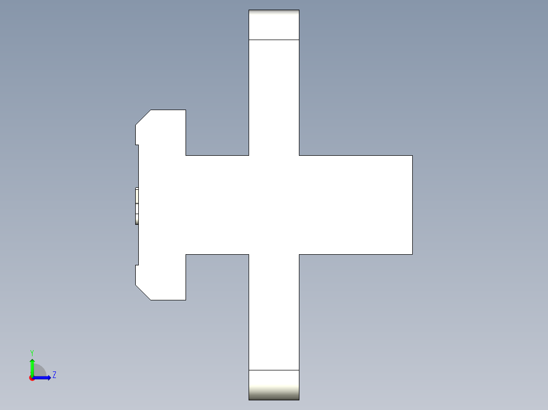 型材-BR 10MM PLAIN-TEE SLIDER KJN523206左视图