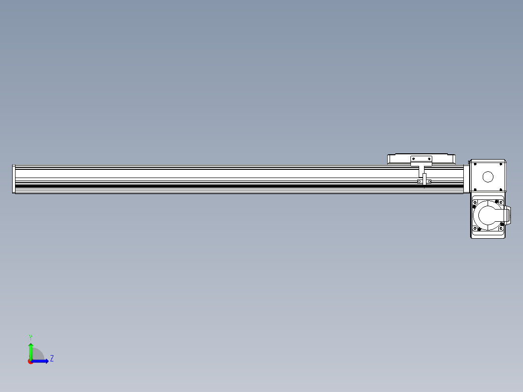 同步带全封闭直线模组TPA-HCB-105D-90-L650-RP-C-P20-N3左视图