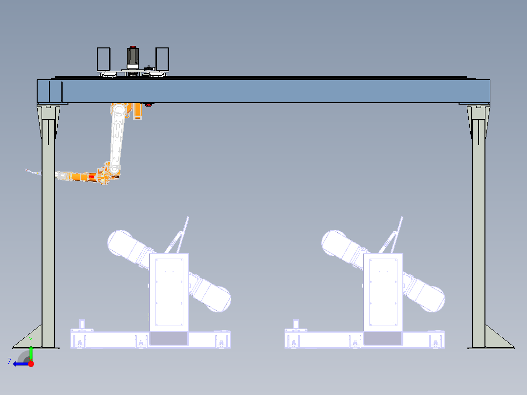 机器人焊接右视图