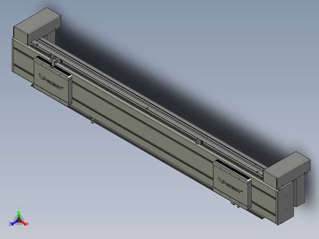 威洛博双电机滑台-VBC14S2-L50-S650-BD-P40-C6正等轴测图