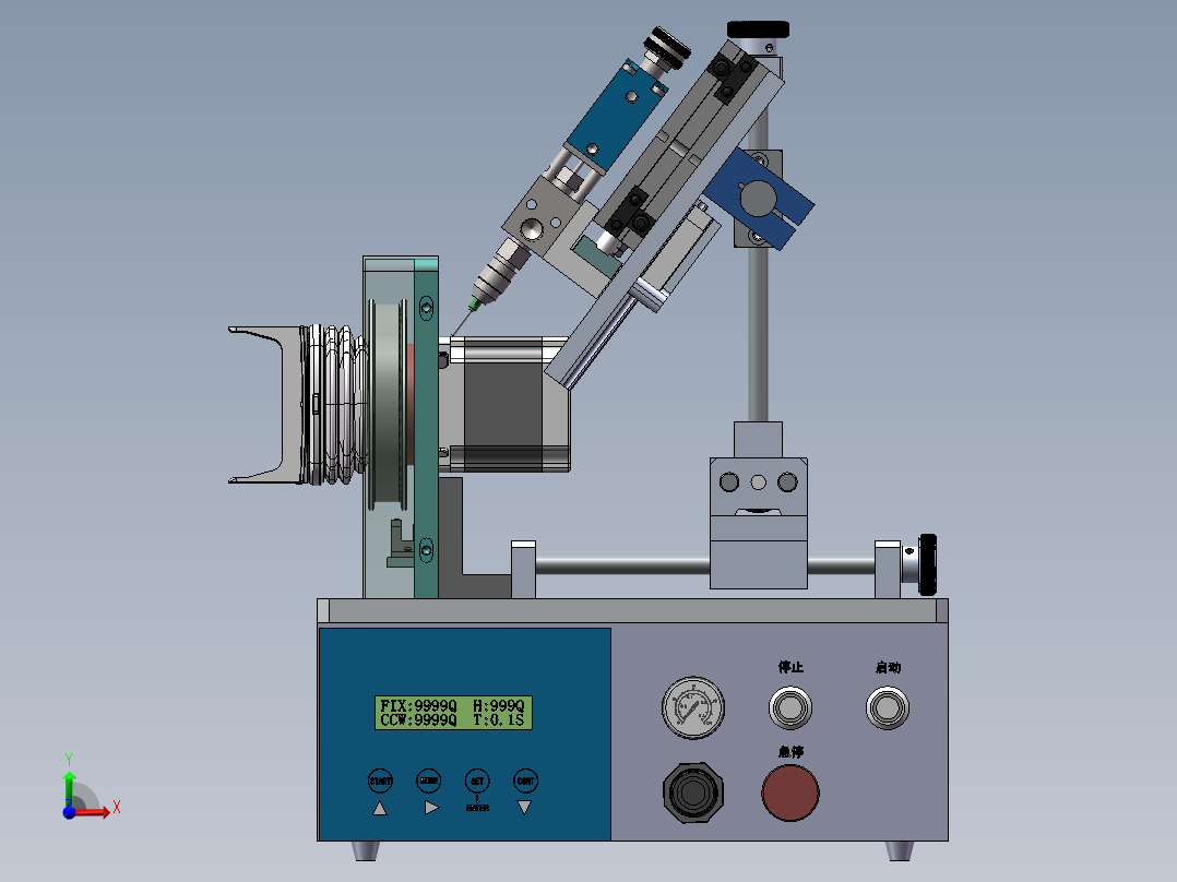 富佳圆形点胶机前视图