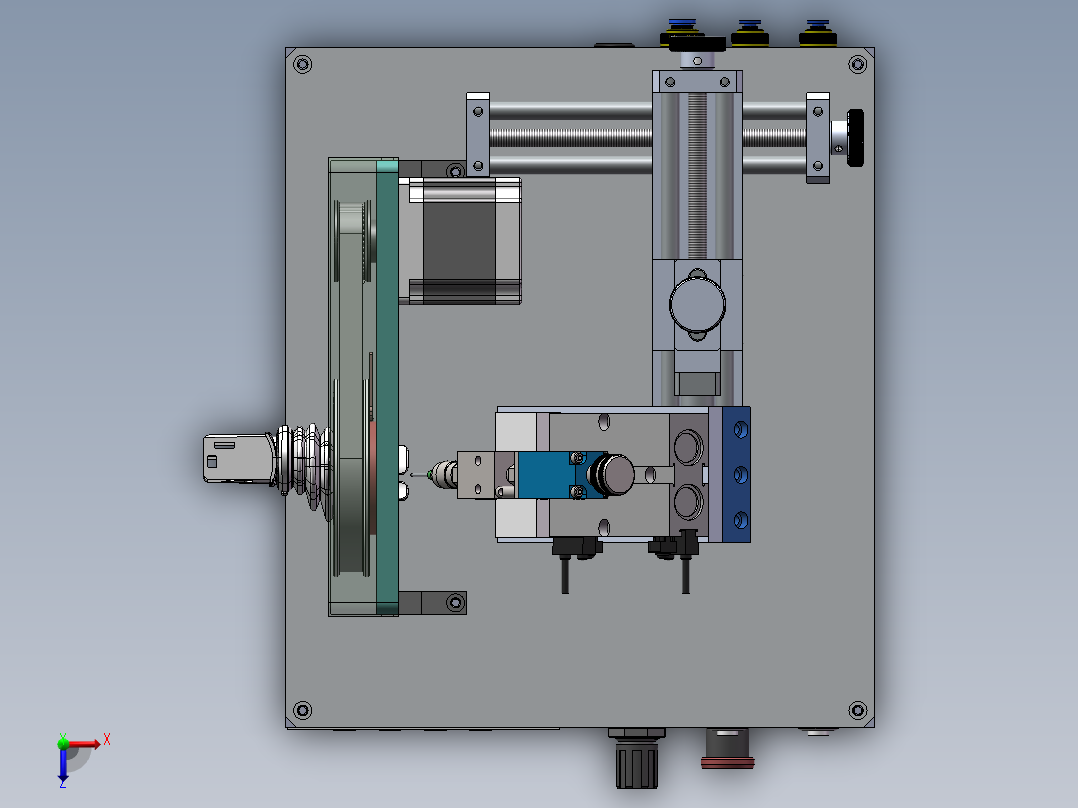 富佳圆形点胶机俯视图