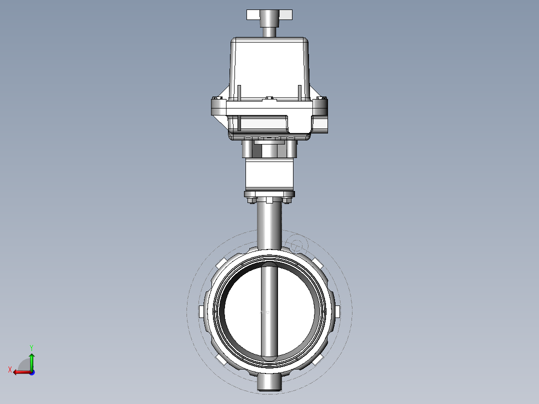 PVC管件-6in BF-Elec-Valve后视图