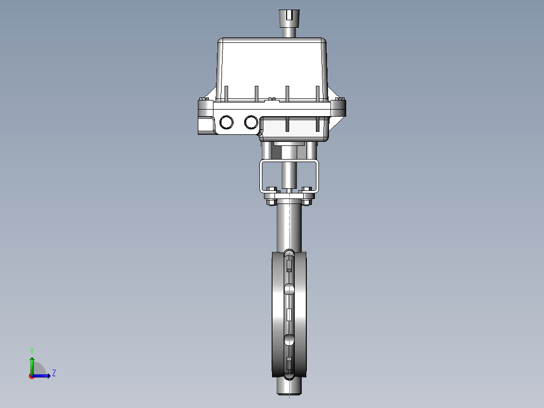 PVC管件-6in BF-Elec-Valve左视图
