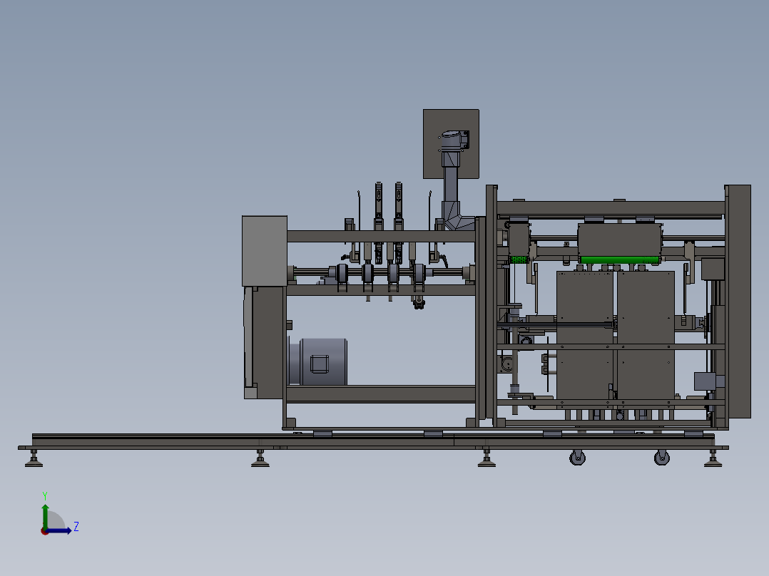 上吸风发纸及摩擦发纸机头双切换运用场景左视图