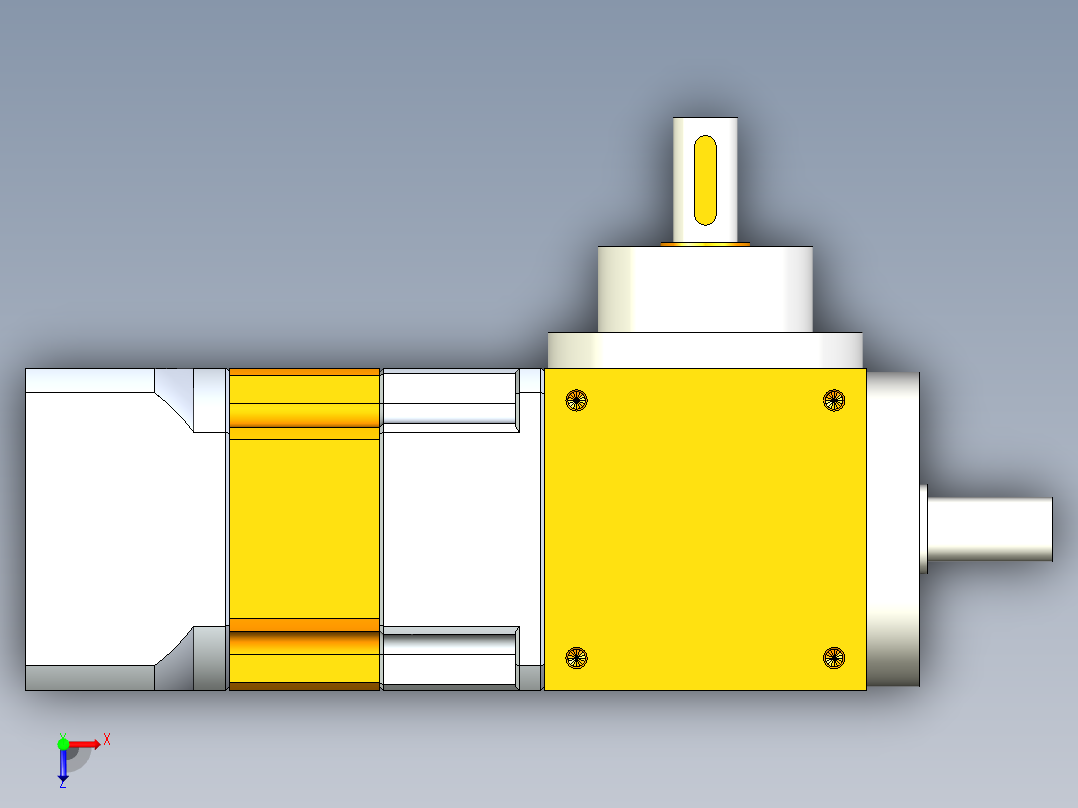换向器PW90垂直输出 PGH90-L2 19-70-90-M6.stp俯视图