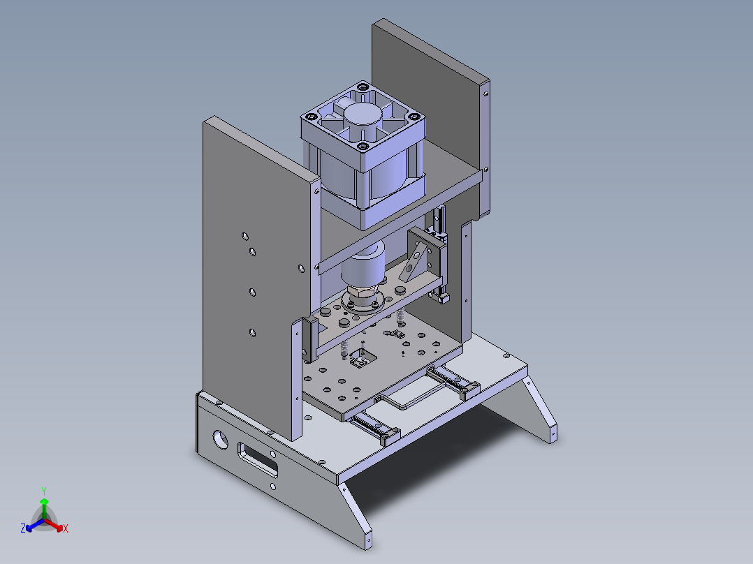 气动铆钉机正等轴测图