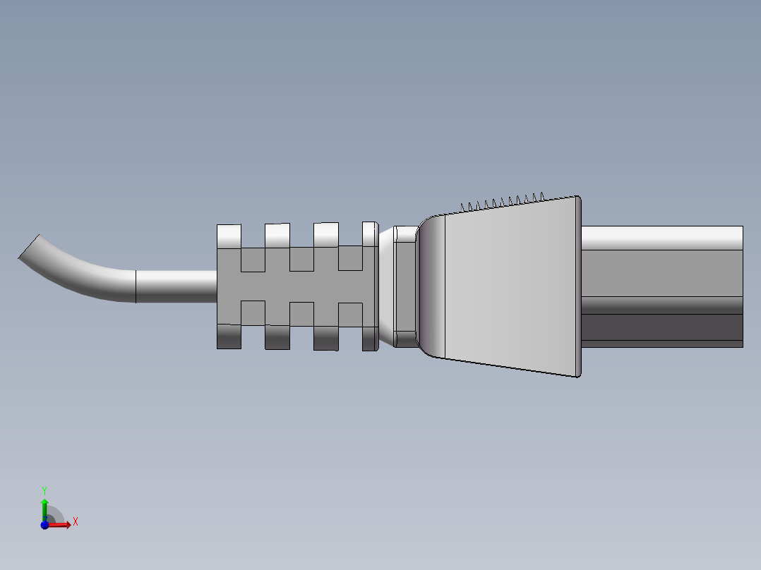 SolidWorks 插头设计前视图