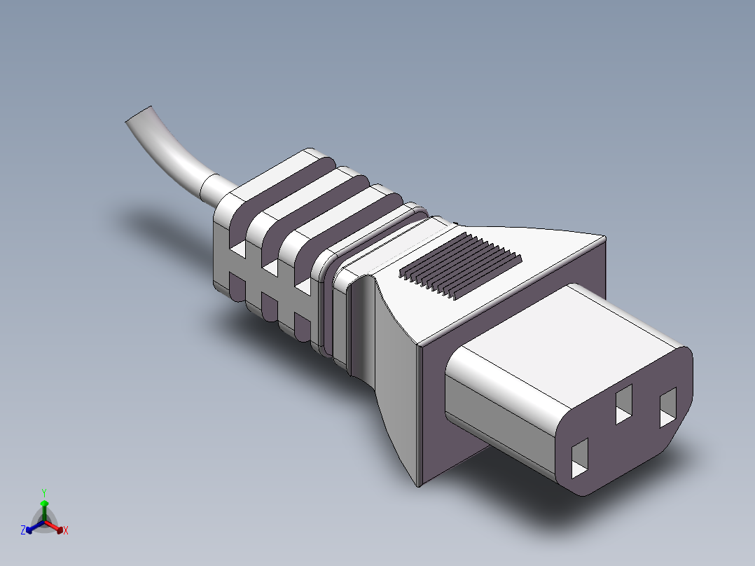 SolidWorks 插头设计正等轴测图