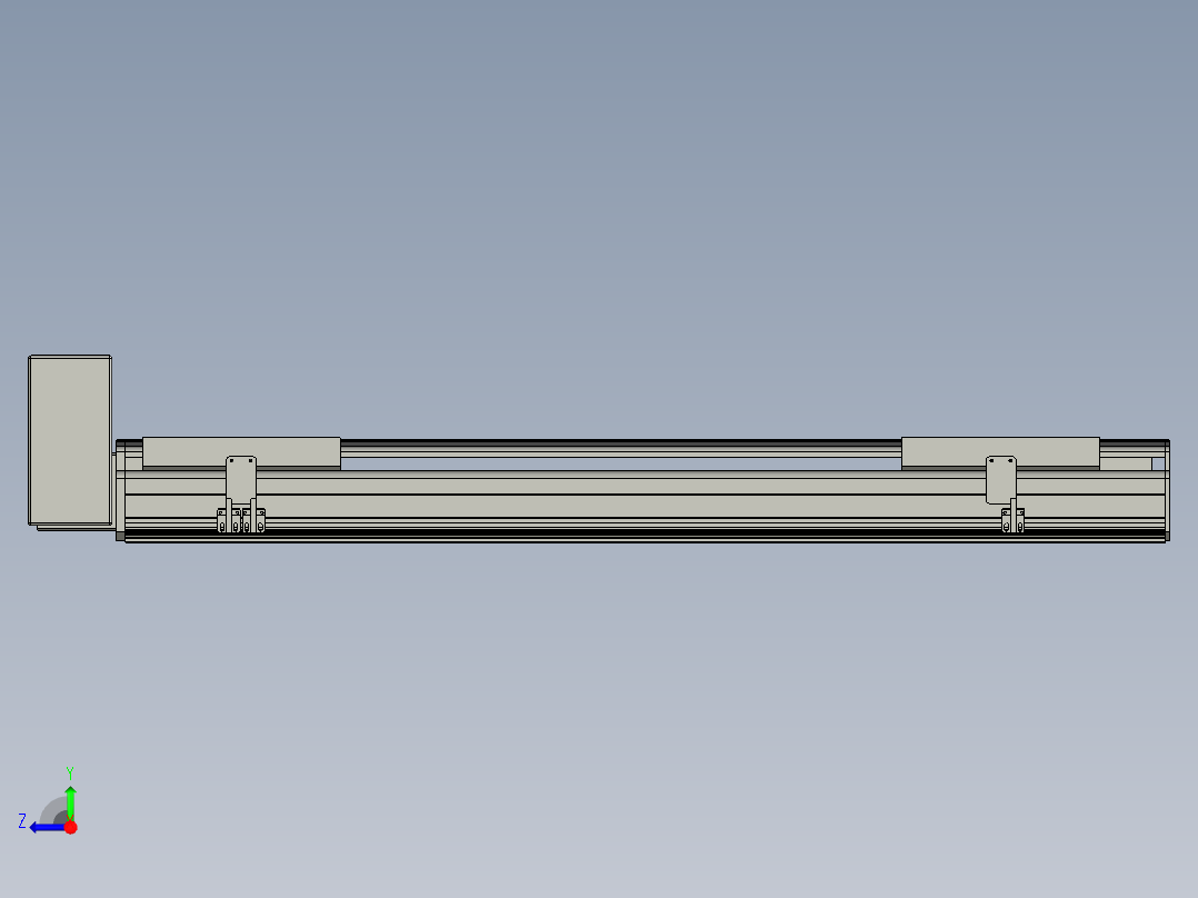 直线模组LHB21-L40-S850-RU设计图纸右视图