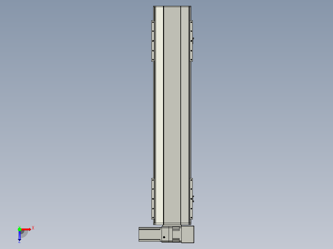直线模组LHB21-L40-S850-RU设计图纸俯视图