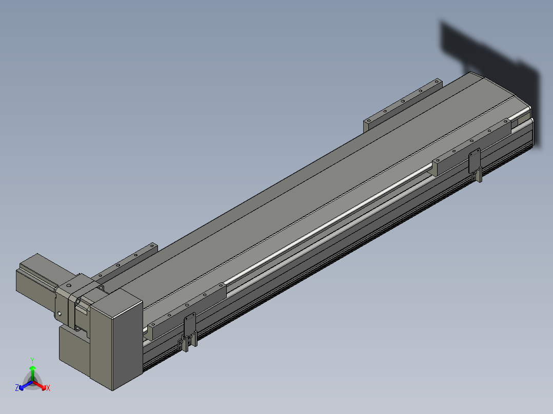 直线模组LHB21-L40-S850-RU设计图纸正等轴测图