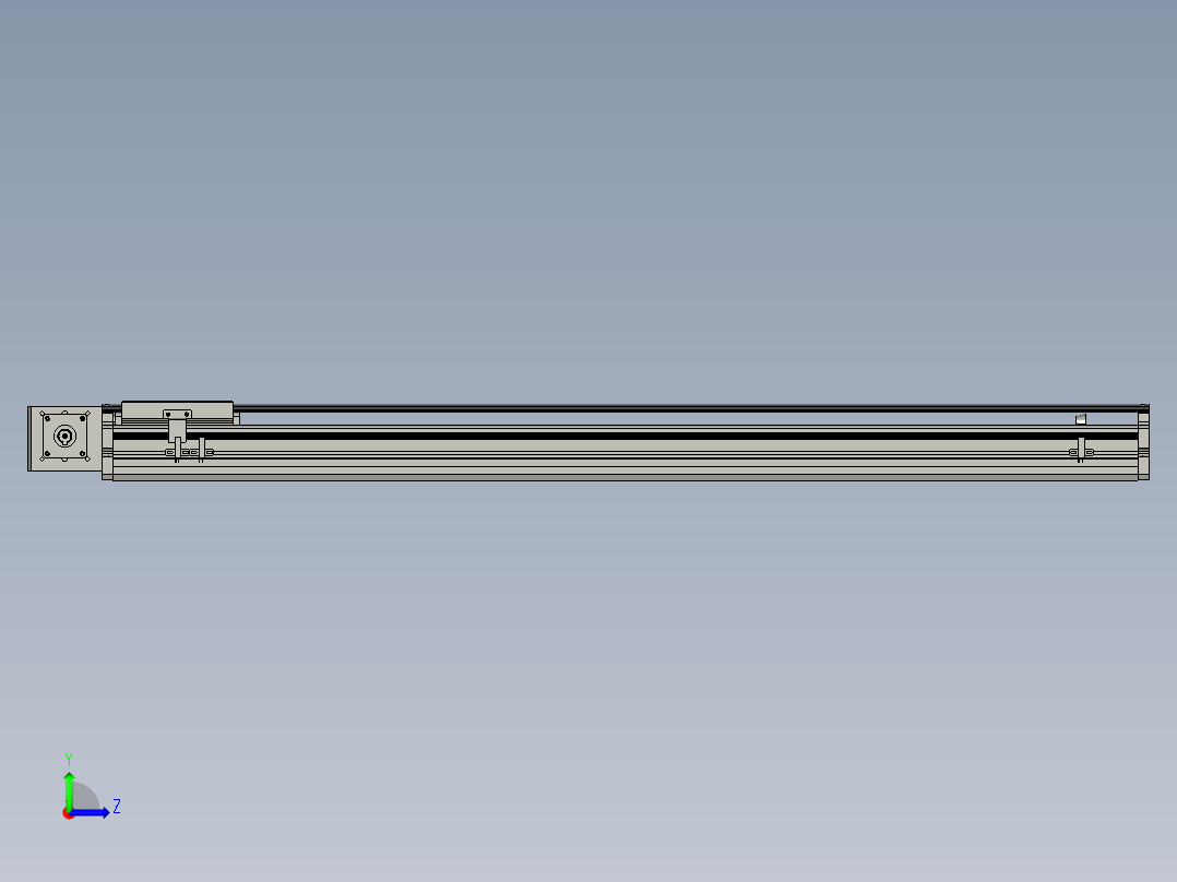 东锦同步带传动-直线滑台模组DH120B-L125-S900-BL-P400W-C3左视图