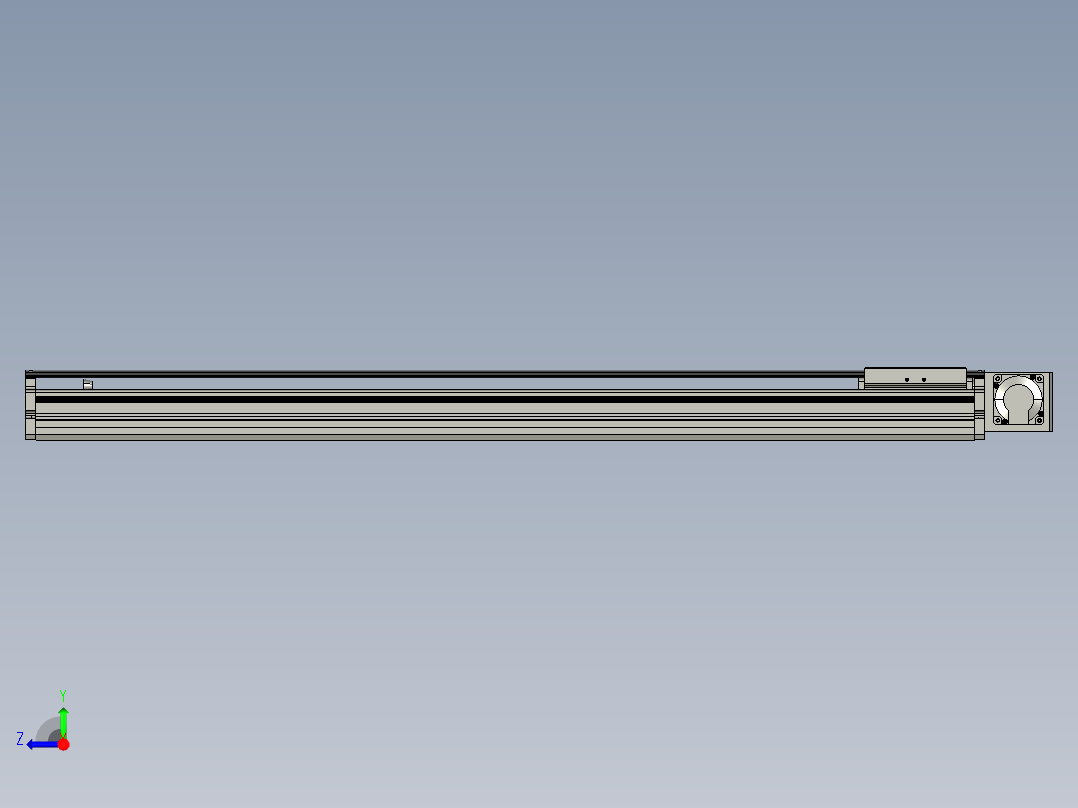 东锦同步带传动-直线滑台模组DH120B-L125-S900-BL-P400W-C3右视图