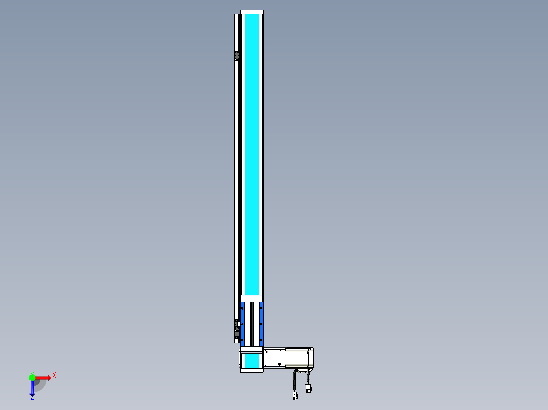 威洛博LB.GB同步带传动--欧规系列LB6A-L130-S750-BL俯视图