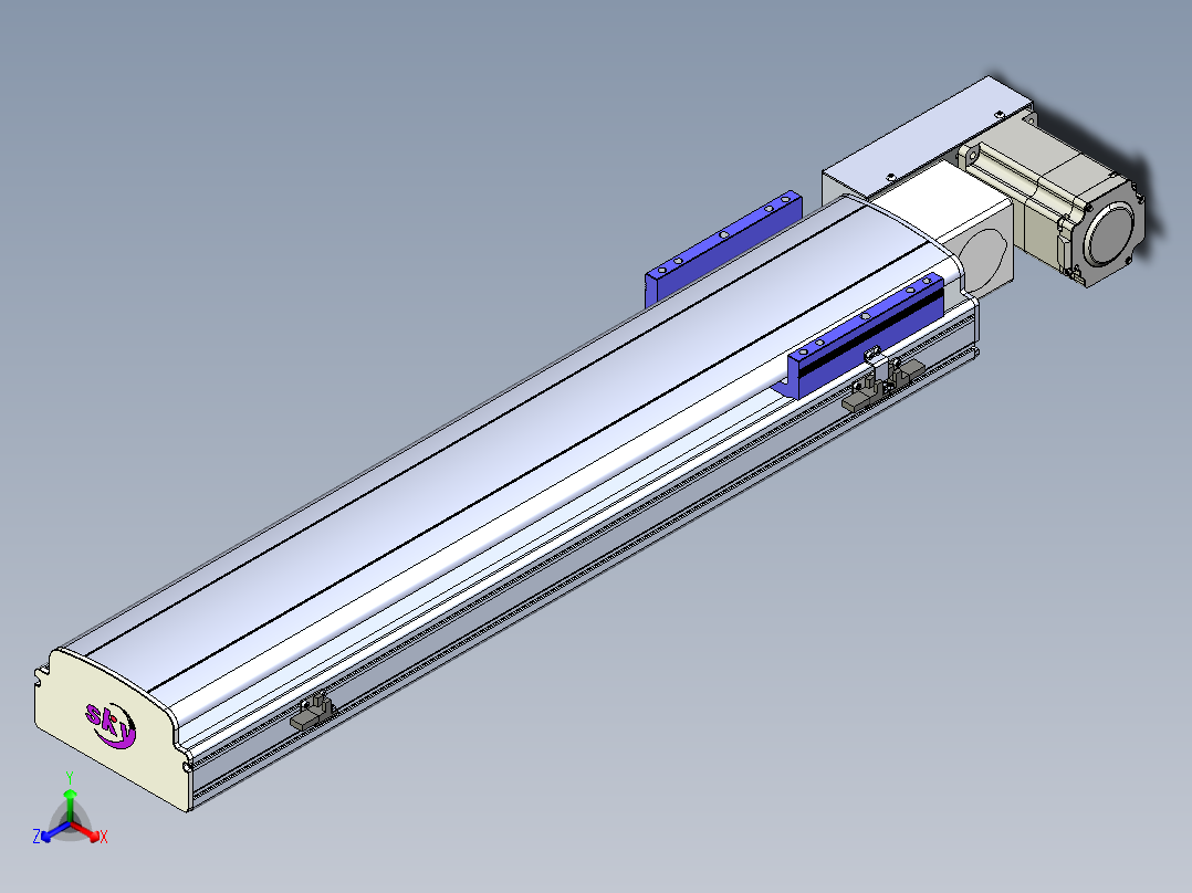 同步带滑台-半封闭B17H-L50-S600-L-P75-D3