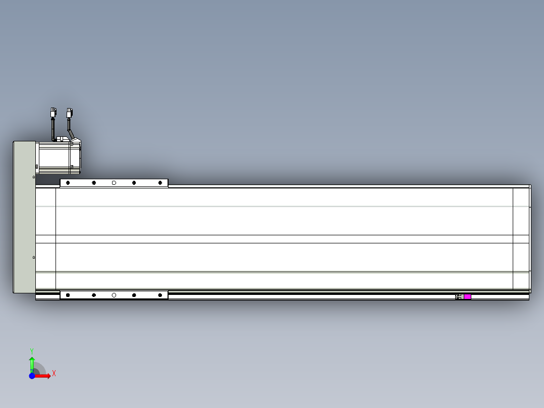 VF丝杆传动-一般环境VF27-Lxx-C-S850-BR-ZP75-D3前视图