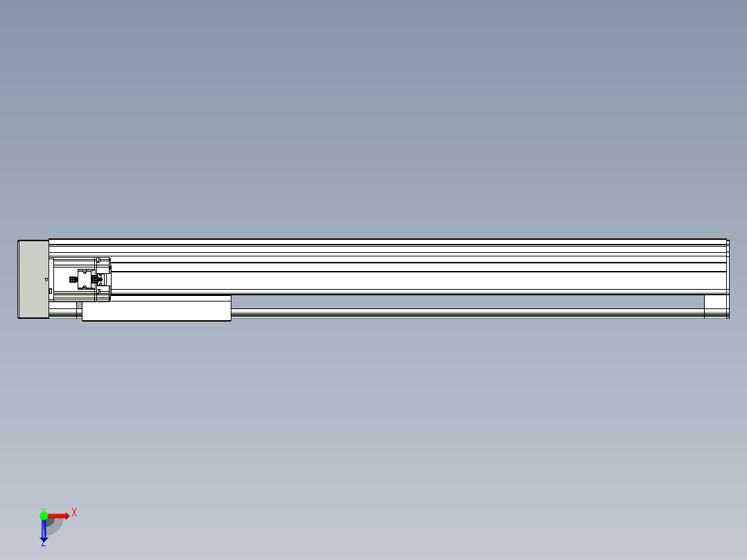 VF丝杆传动-一般环境VF27-Lxx-C-S850-BR-ZP75-D3俯视图