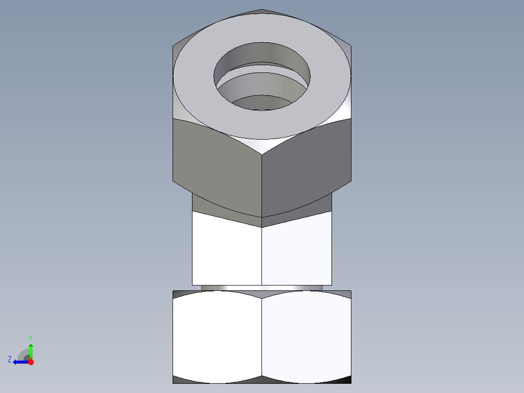卡套式工业通用硬管接头EO_Swivel_nut_45_deg_elbow_EV25ZS71右视图