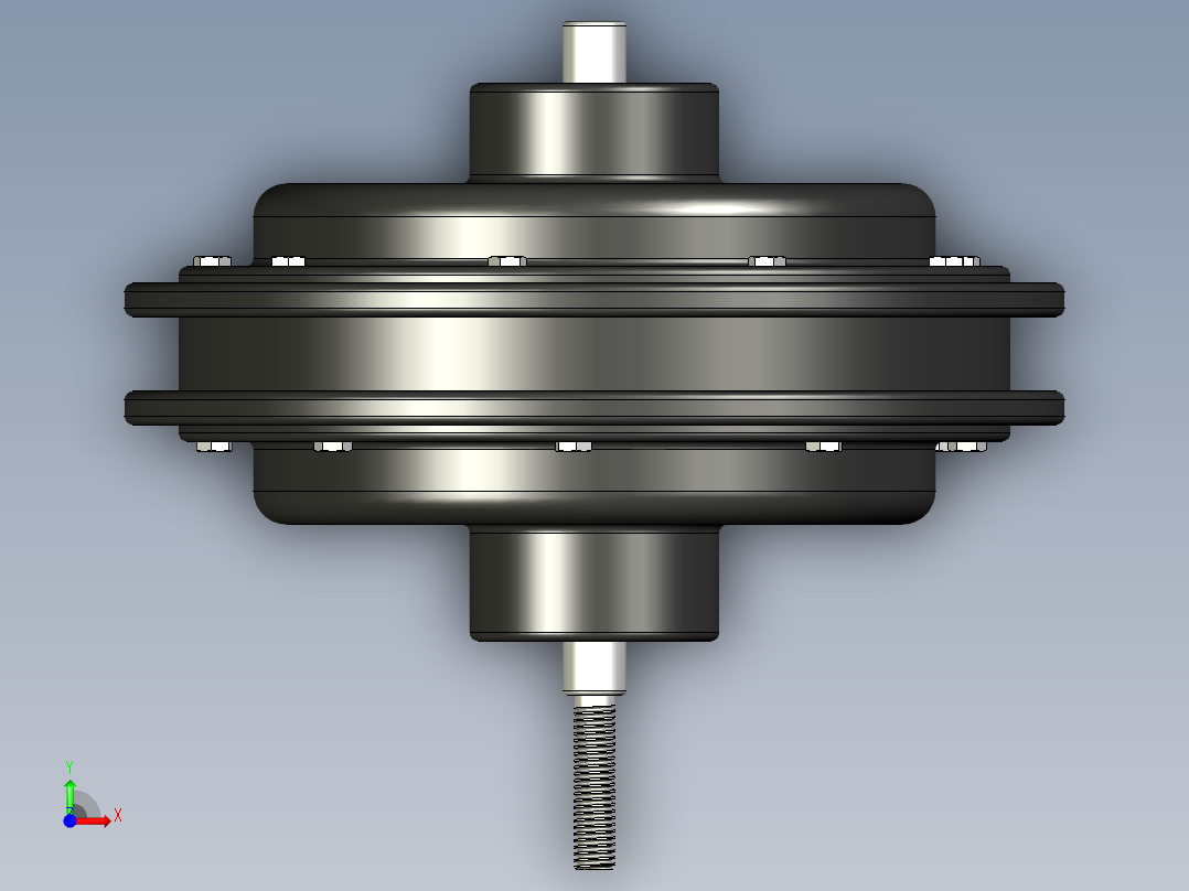 简单的轮毂电机组装--STP前视图