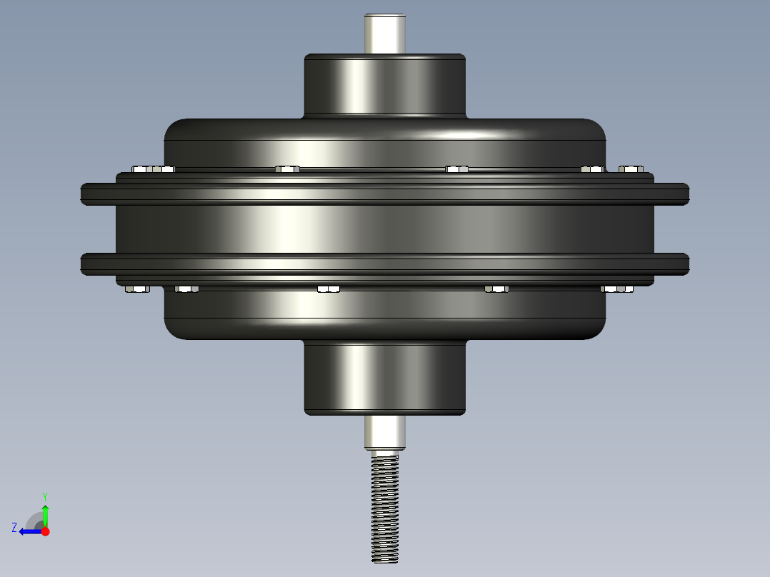 简单的轮毂电机组装--STP右视图