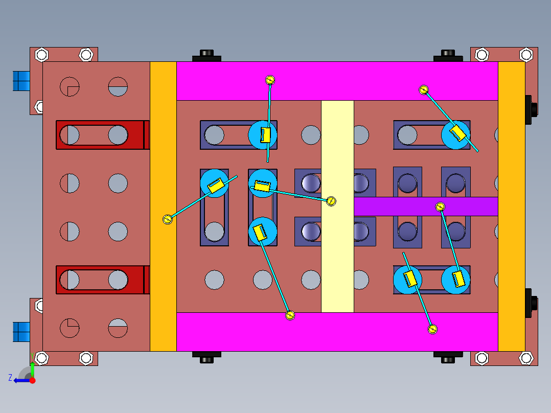 焊接工装夹具右视图
