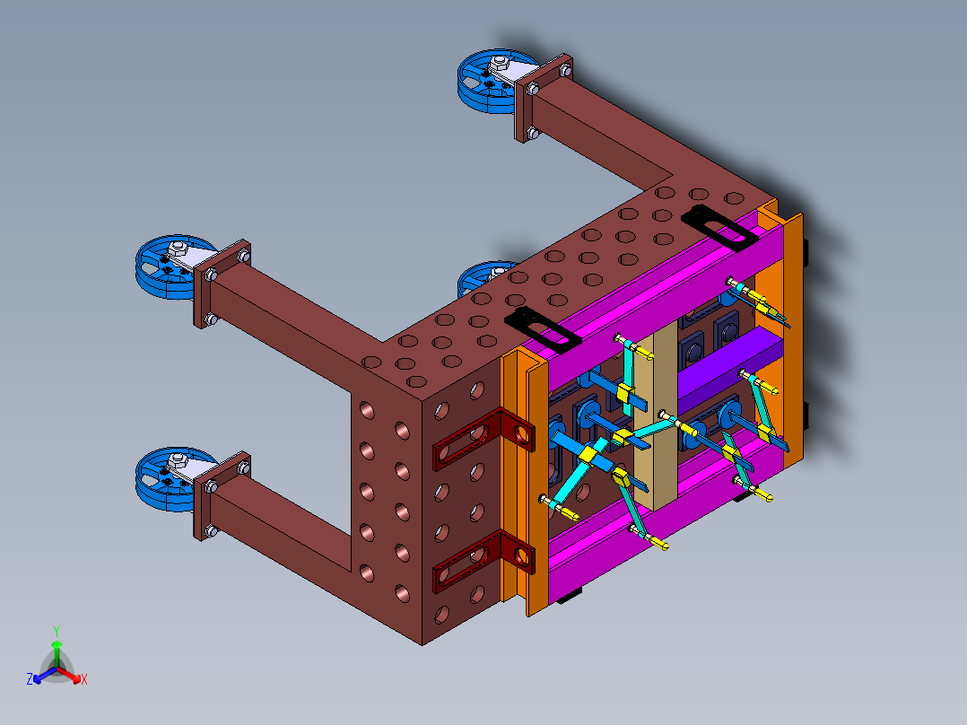 焊接工装夹具正等轴测图