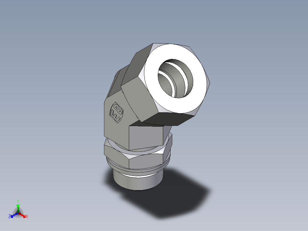 卡套式工业通用硬管接头EO_Adjustable_locknut_45_deg_elbow_VEE18LMCF