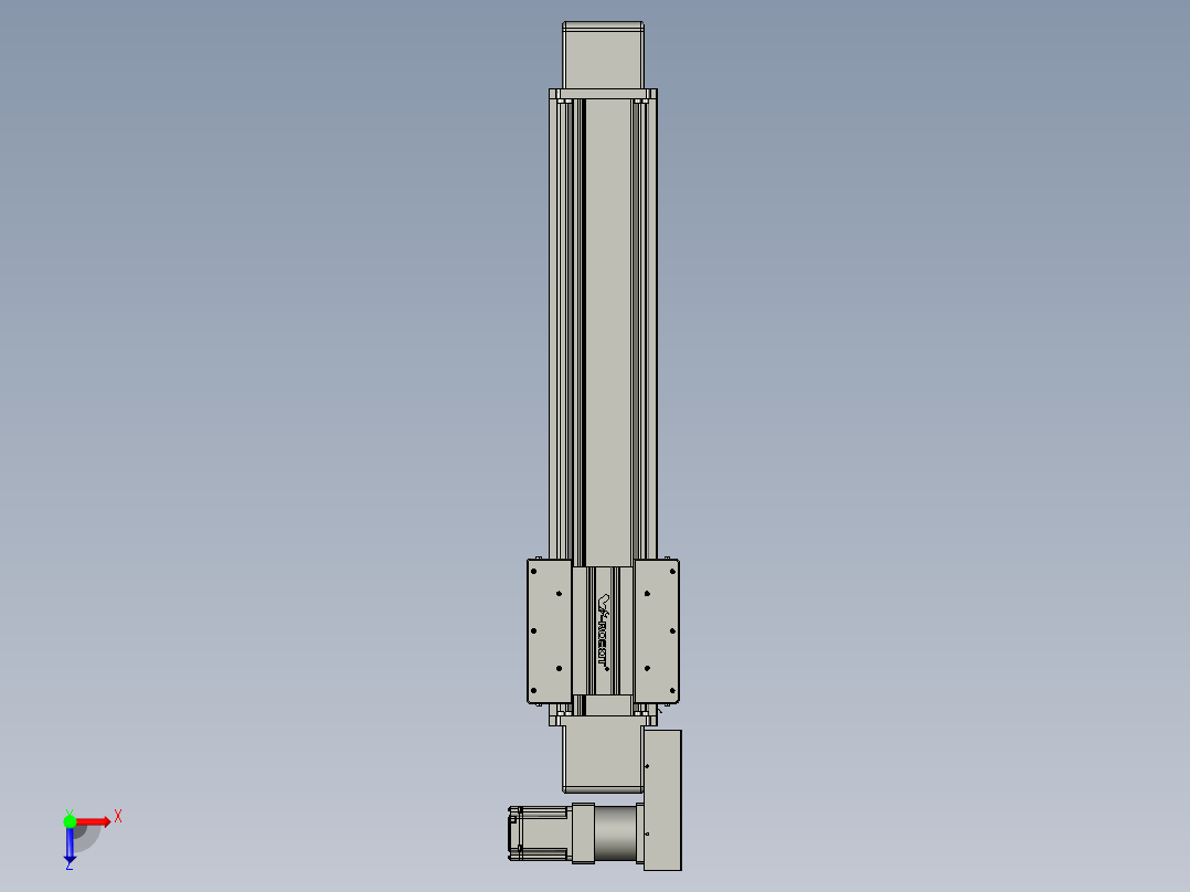 威洛博直线电机模组EB16-L208-S650-BL-ZP75-MS3-5K俯视图
