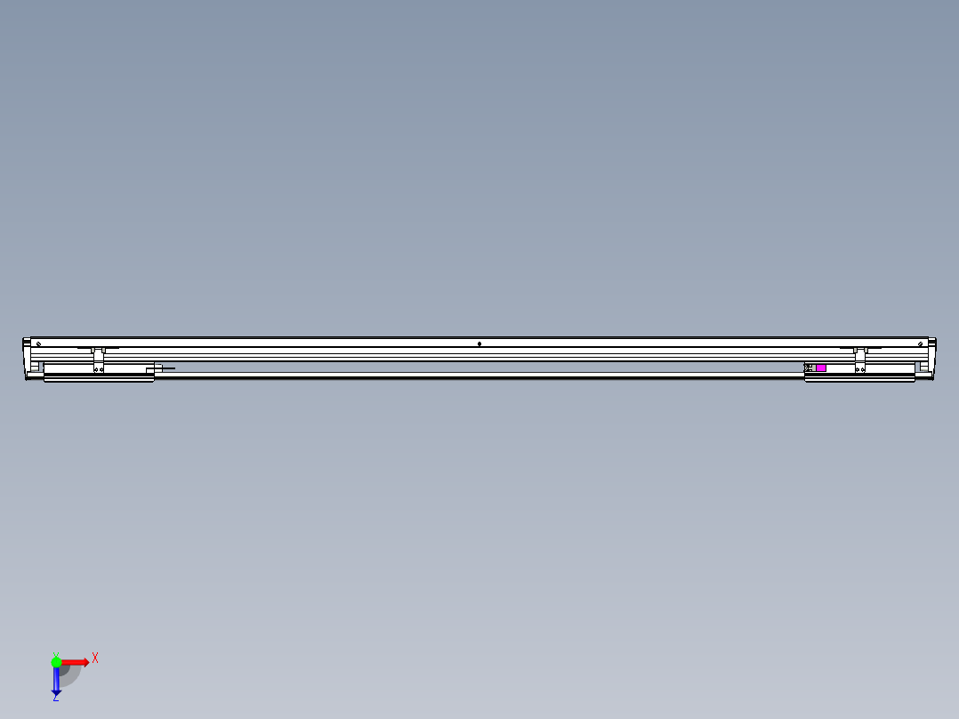 威洛博VL系列直线电机模组-2VL14S3-S1200俯视图