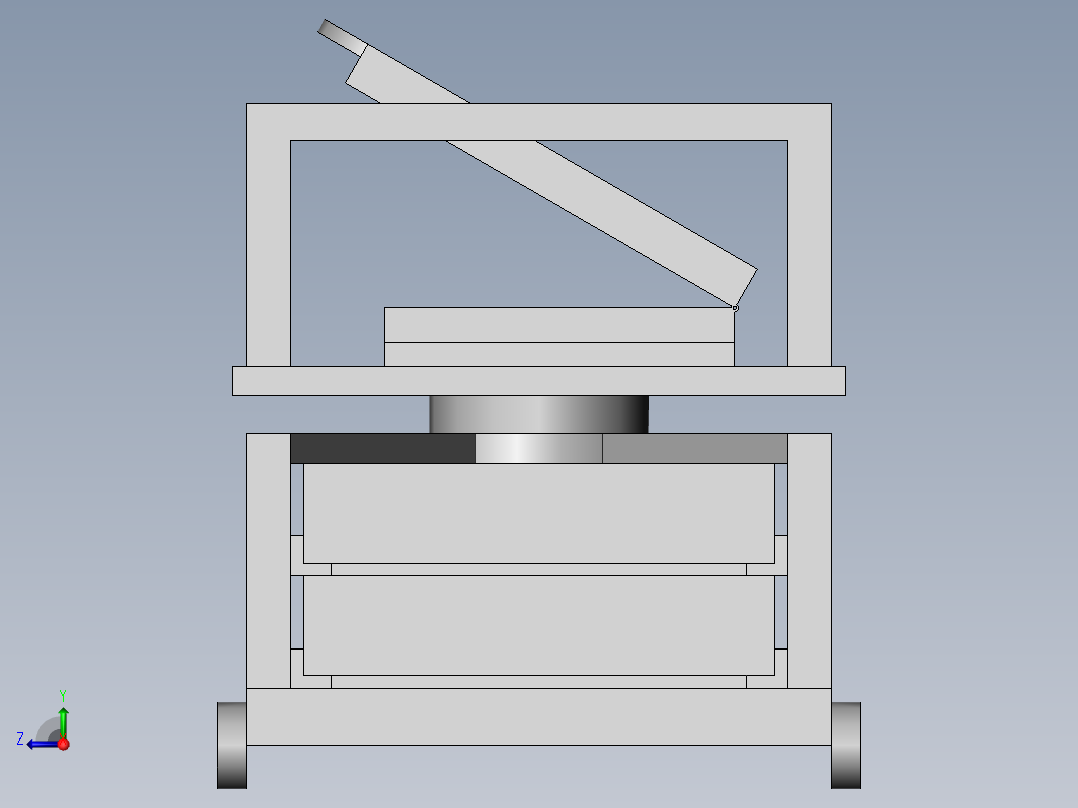 模具生产用转运装置右视图