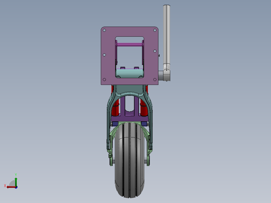 超飞FOURNIER RF-4固定翼飞机起落架后视图