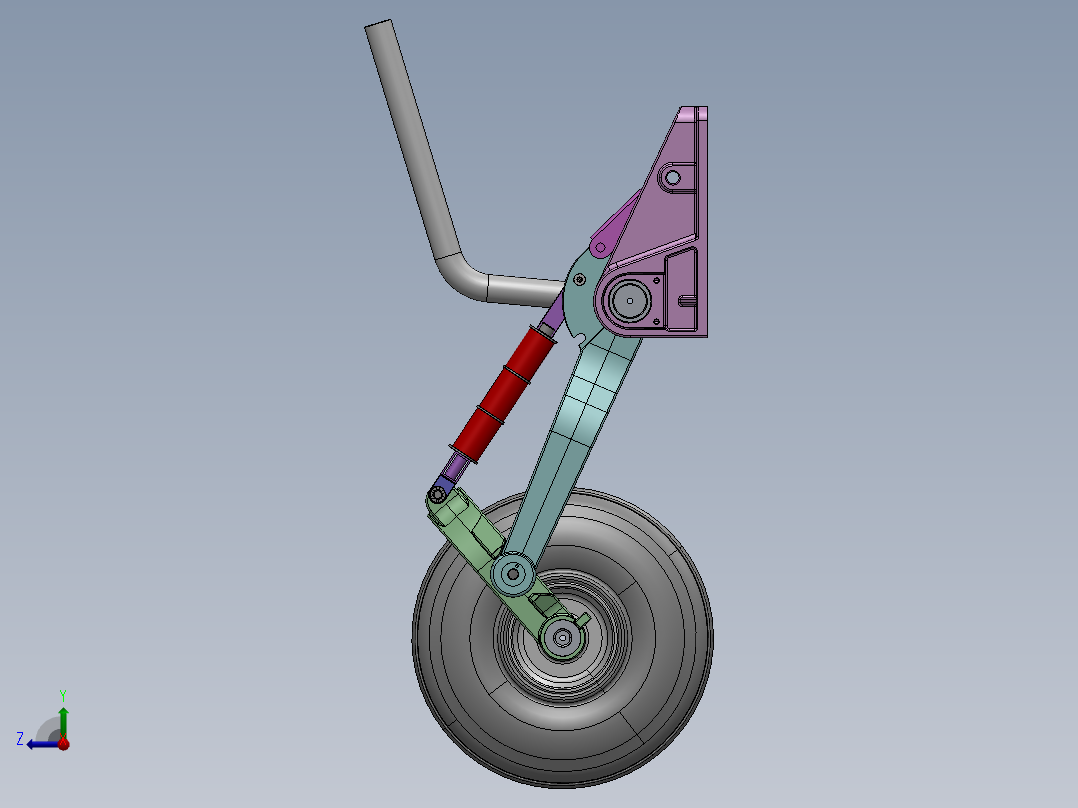 超飞FOURNIER RF-4固定翼飞机起落架右视图
