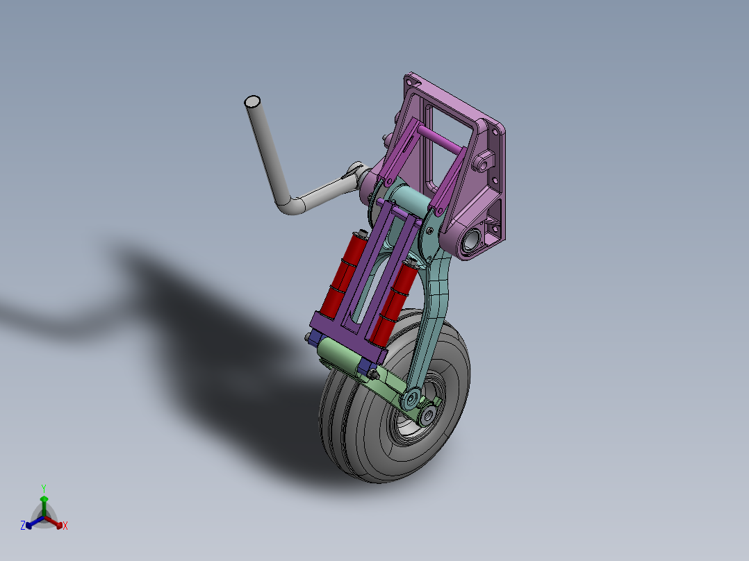 超飞FOURNIER RF-4固定翼飞机起落架正等轴测图