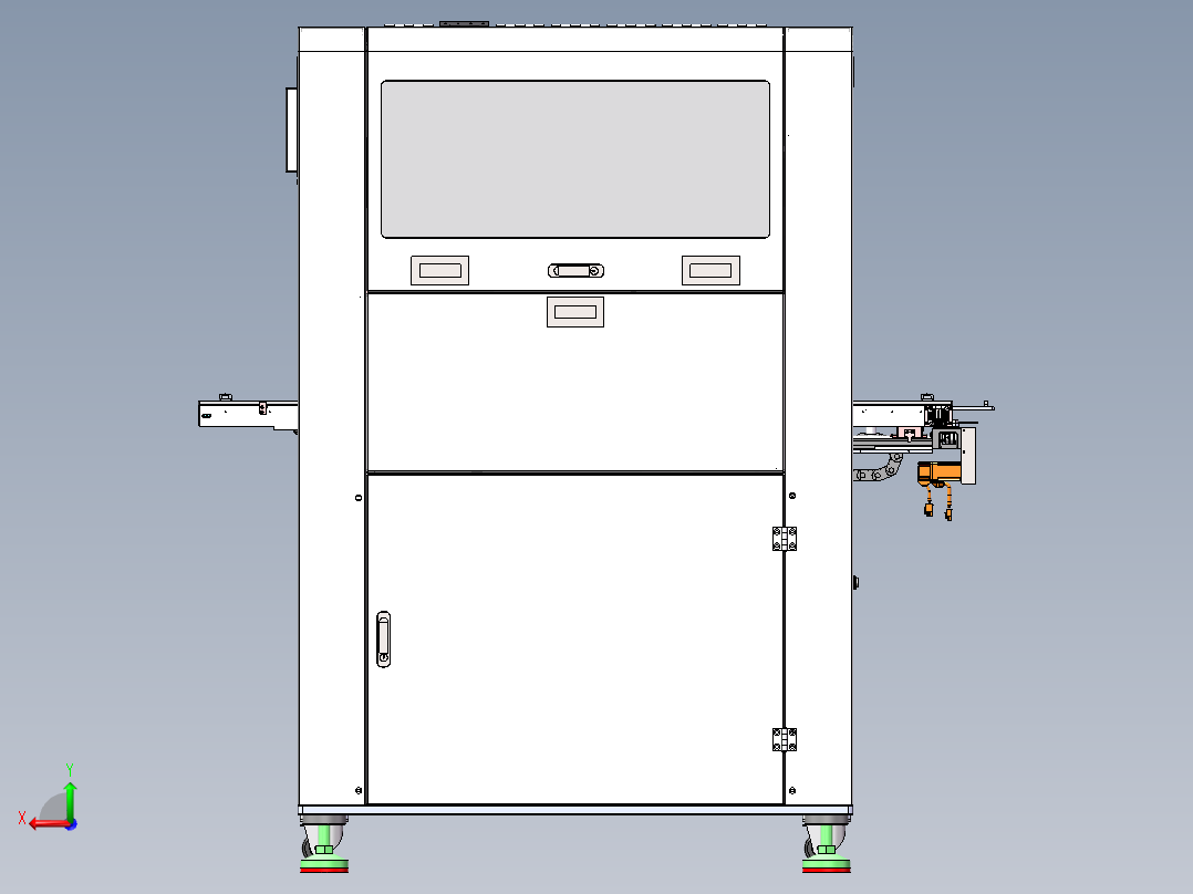 在线式多工位自动贴泡棉设备sw18后视图