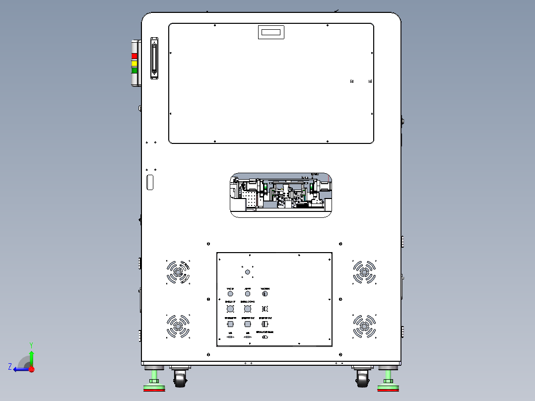 在线式多工位自动贴泡棉设备sw18右视图