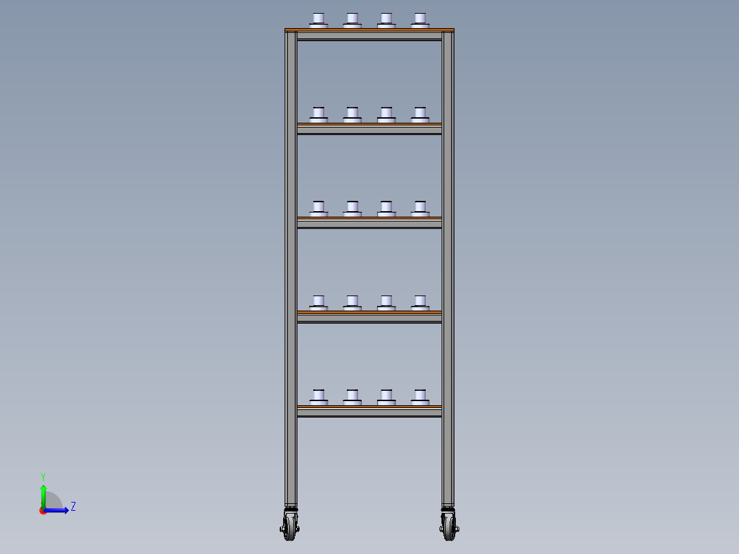 SolidWorks 老化车左视图