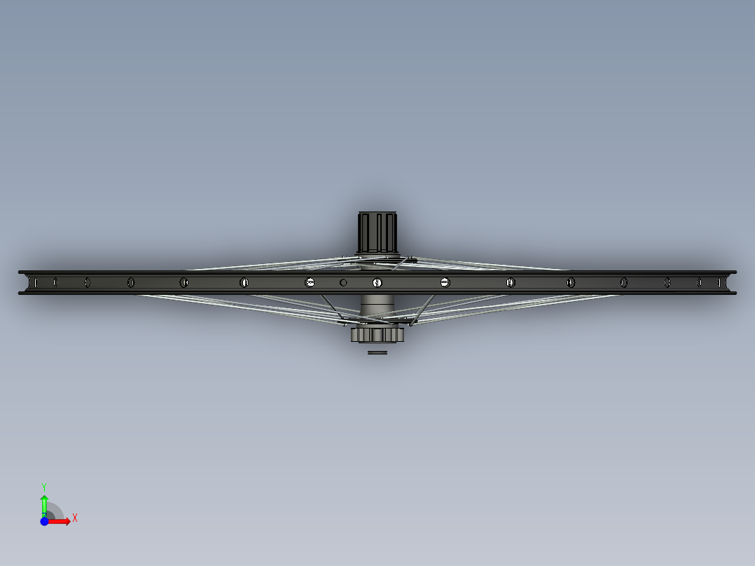 自行车车轮前视图