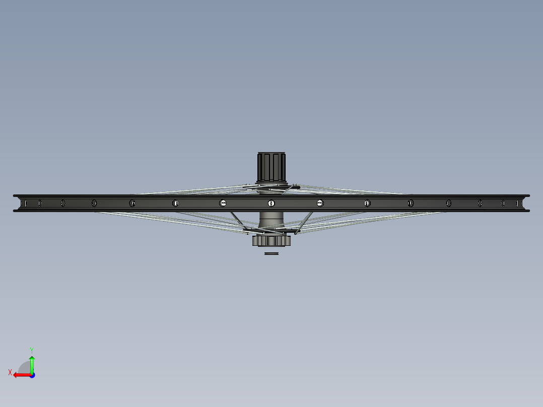 自行车车轮后视图