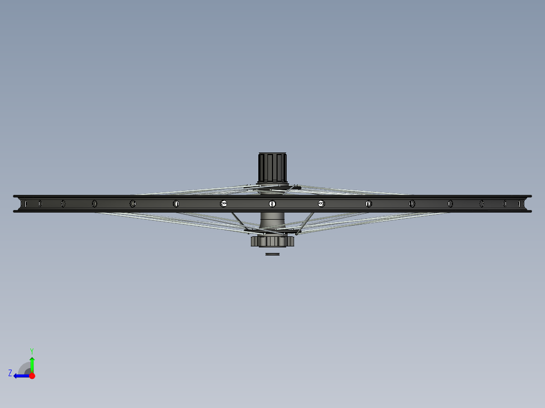 自行车车轮右视图