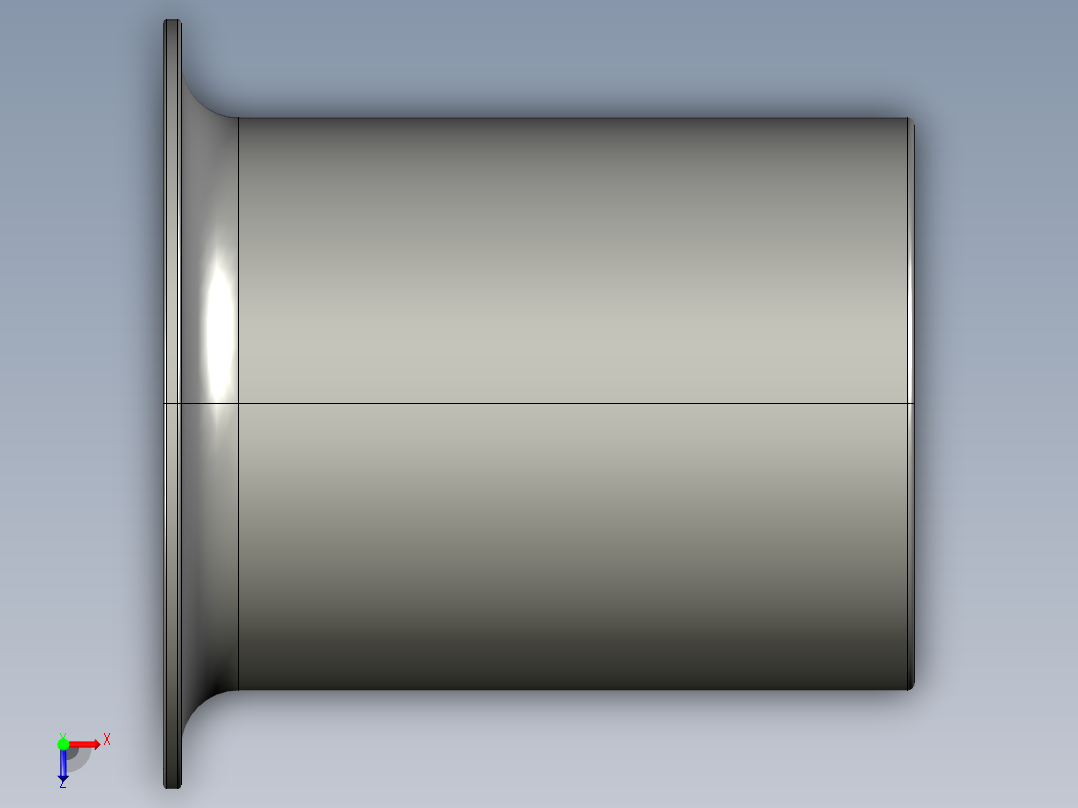 软管与硬管连接用工业通用接头0127_22_16俯视图