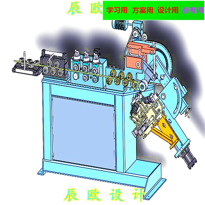 全自动弯环机3D图 非标自动化设备3D图纸3D模型
