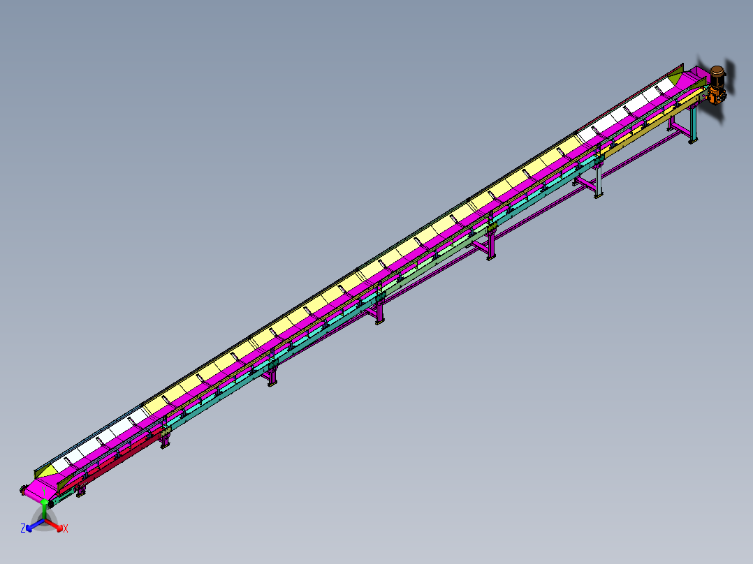 U型槽皮带输送机1446168===100正等轴测图