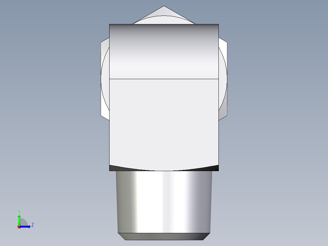 卡套式工业通用硬管接头EO_Male_stud_elbow_WE10SMCF左视图