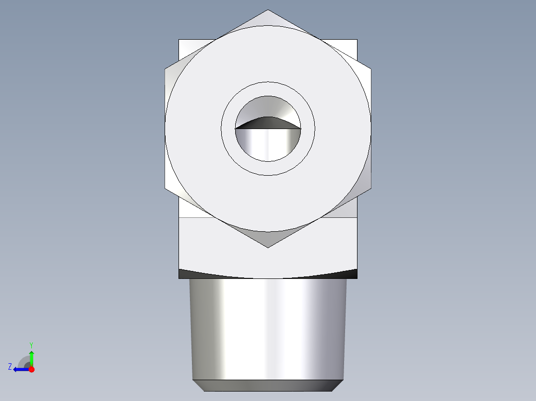 卡套式工业通用硬管接头EO_Male_stud_elbow_WE10SMCF右视图