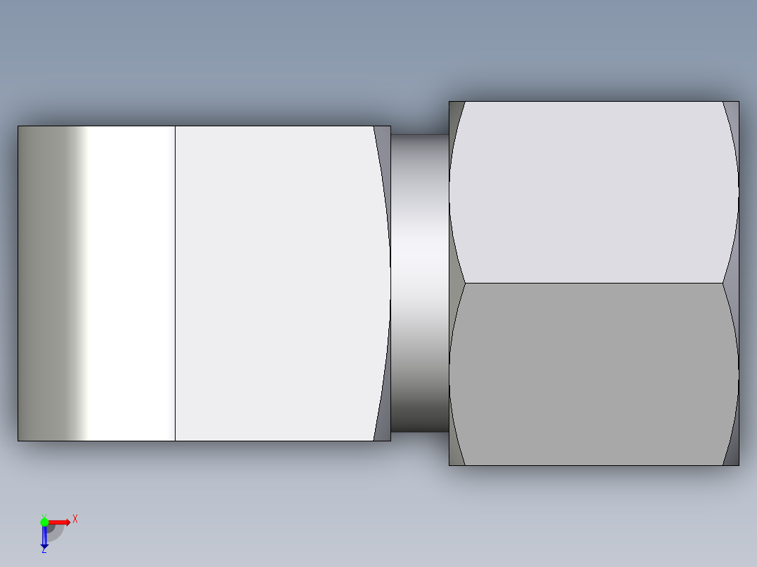 卡套式工业通用硬管接头EO_Male_stud_elbow_WE10SMCF俯视图